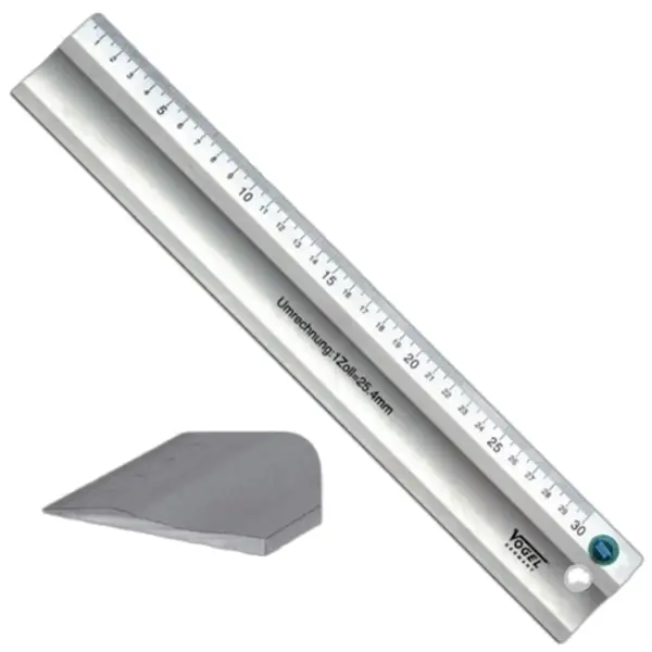 Thước cầu nhôm 1795300 Vogel vát mép thiết diện 50x5mm