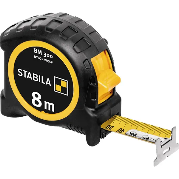 Thước cuộn 8m STABILA 19572, dòng BM 300 phủ nilon.