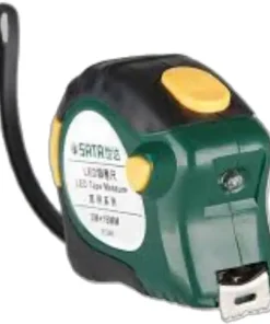 THƯỚC CUỘN THÉP 3M CÓ ĐÈN LED VỎ NHỰA CỨNG ABS CAO CẤP, BỌC CAO SU SATA 91346