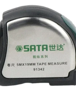 THƯỚC CUỘN THÉP 5M VỎ THÉP KHÔNG GỈ BỌC CAO SU SATA 91342