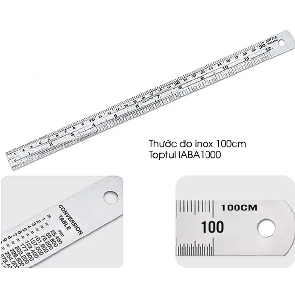 Thước đo bằng thép không gỉ TOPTUL IABA1000