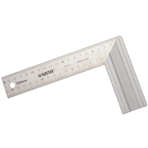THƯỚC Êke BẰNG THÉP KHÔNG GỈ 20CM / 8IN SATA 91411