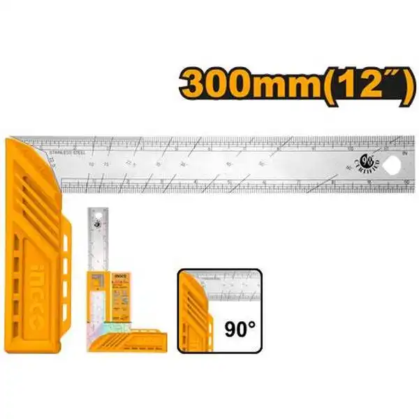 Thước Êke Góc Vuông 300Mm HAS123002 INGCO