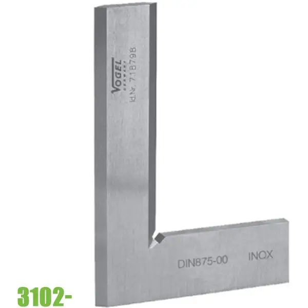 Thước Êke kỹ thuật Vogel Germany 3102, vật liệu inox
