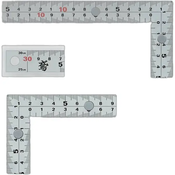 Thước ke vuông vạch kaidan từ tính 30 x 15cm MT-30CMGKD Niigata