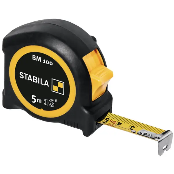 Thước kéo 5m STABILA 19567 có vạch chia hệ inch, bản rộng 19mm