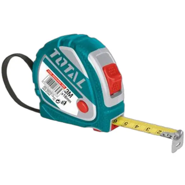 THƯỚC KÉO THÉP 3M NỀN VÀNG TOTAL TMT126031
