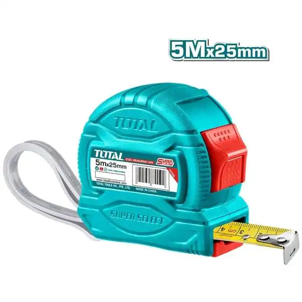 Thước kéo thép nền vàng 5x25mm TMT34525 TOTAL