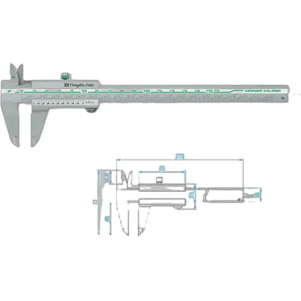 Thước kẹp cơ 0-150mm 0.05mm GVC-15KDS Niigata