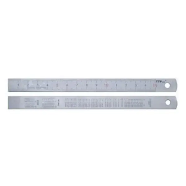 Thước lá inox mạ nhũ bạc 150mm x13mm TTP USA 230-45706