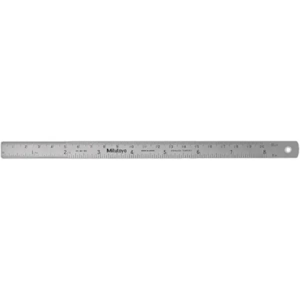 Thước lá thép 200mm 8inch rộng 15mm 182-303 Mitutoyo