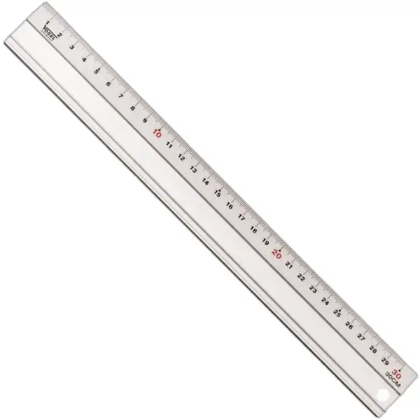 Thước nhôm thẳng vát mép Vogel 1796300, dùng cho trường học, DIY