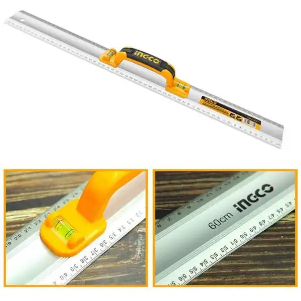 Thước Thẳng Nhôm Xây Dựng 60Cm HAR01060 INGCO