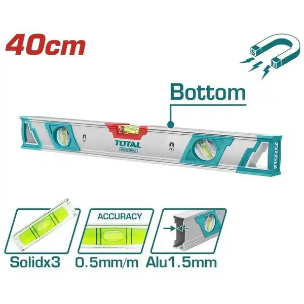 Thước thủy kèm theo nam châm hút 40cm TMT24086M TOTAL