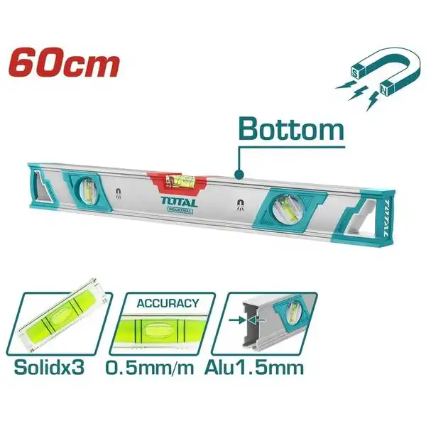 Thước thủy kèm theo nam châm hút 60cm TMT26086M TOTAL