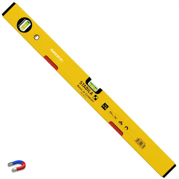 Thước thủy Nivo STABILA dòng 70M, 2 bọt, đế từ tính đất hiếm