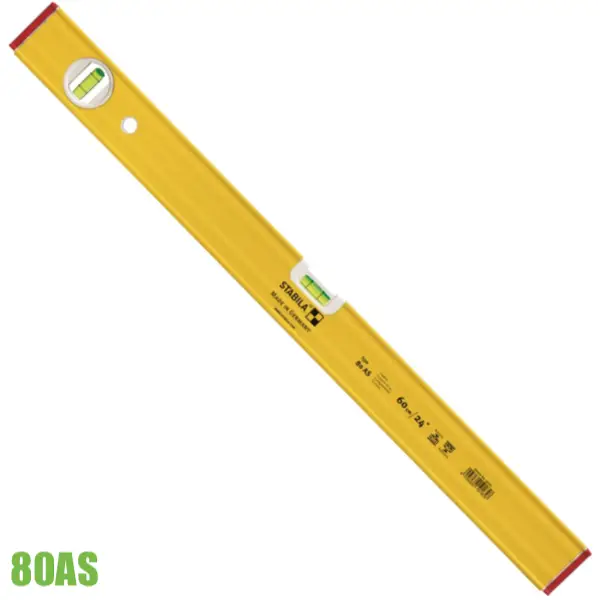 Thước thủy STABILA 80AS, dài từ 30cm đến 120 cm, 2 bọt thủy