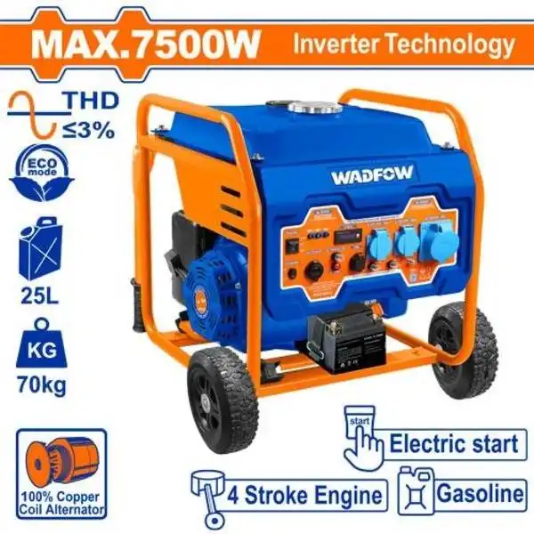 Tổ máy phát điện dùng xăng biến tần 7500W WADFOW - WGEAB10