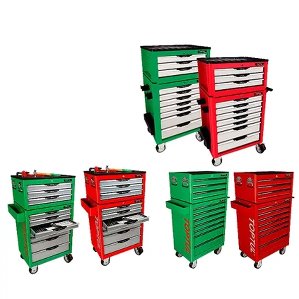 Tủ đồ nghề 7 ngăn 372 chi tiết TOPTUL GX-09801+GT-27401