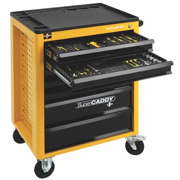 Tủ đồ nghề Super Caddy 184 chi tiết, 7 ngăn kéo, chống lật