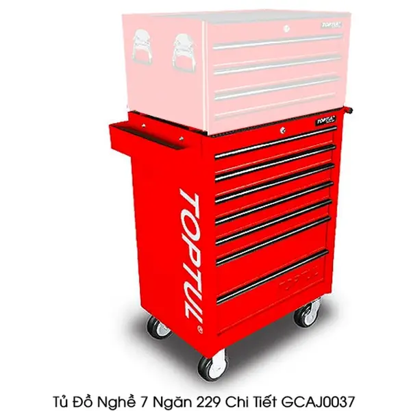 Tủ dụng cụ đồ nghề 7 ngăn 229pcs TOPTUL GCAJ0037