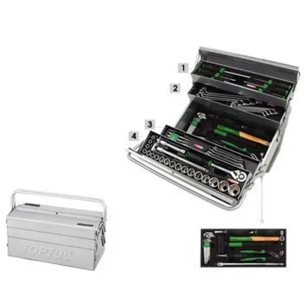 Tủ đựng dụng cụ 3 ngăn 65 chi tiết TOPTUL GCAZ0048