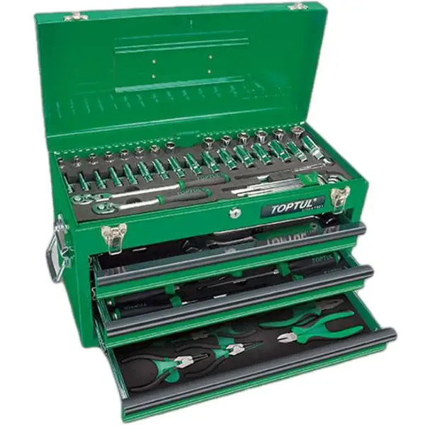 Tủ đựng dụng cụ 3 ngăn có dụng cụ 82 cái GCAZ0016 Toptul
