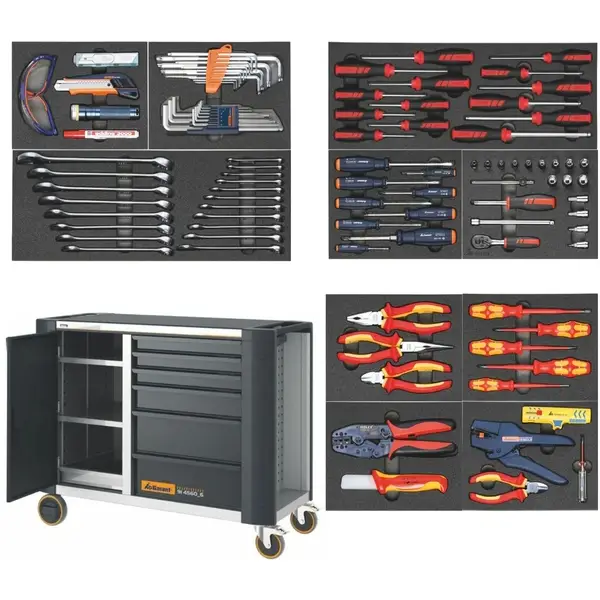 TỦ ĐỰNG DỤNG CỤ 6 NGĂN KÉO (914560 6) CÓ BÁNH XE GARANT VỚI 3 NGĂN FULL DỤNG CỤ