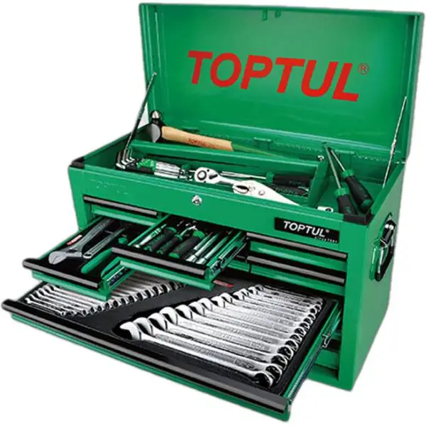 Tủ đựng dụng cụ 9 ngăn có dụng cụ 186 cái GCBZ186A Toptul
