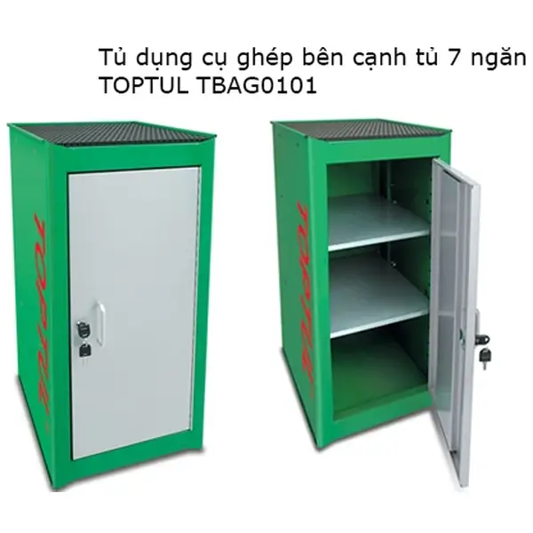 Tủ phụ ghép bên cạnh tủ 7 ngăn màu xanh lá cây TBAG0101