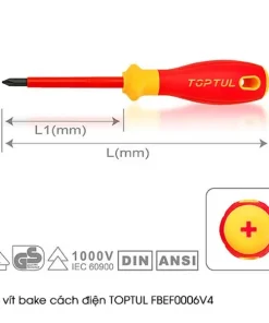 Tua vít bake cách điện TOPTUL FBEF0006V4