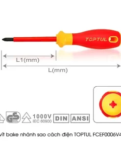 Tua vít bake nhánh sao cách điện TOPTUL FCEF0006V4
