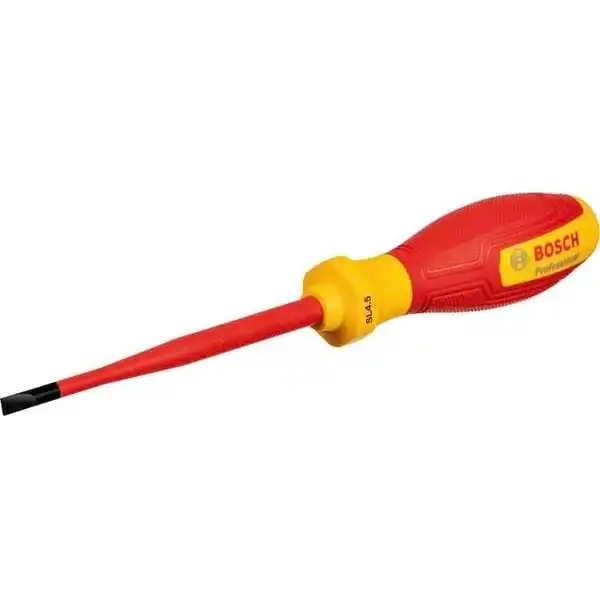 Tua vít cách điện VDEđầu dẹt SL4.5 Bosch 1600A02NC2