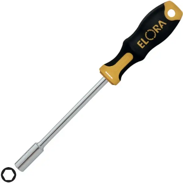 Tua vít đầu tuýp ELORA 216A lục giác hệ inch, sản xuất tại Đức