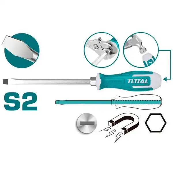 Tua vít dẹp đóng xuyên THGS82006 TOTAL