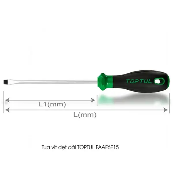 Tua vít dẹt dài TOPTUL FAAF6E15