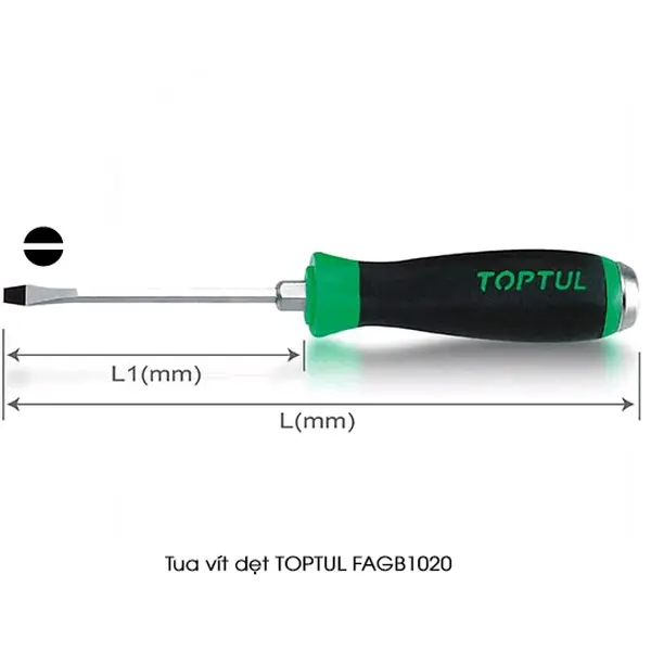 Tua vít dẹt TOPTUL FAGB1020