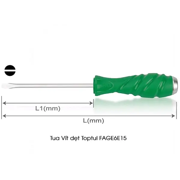 Tua vít dẹt TOPTUL FAGE6E15