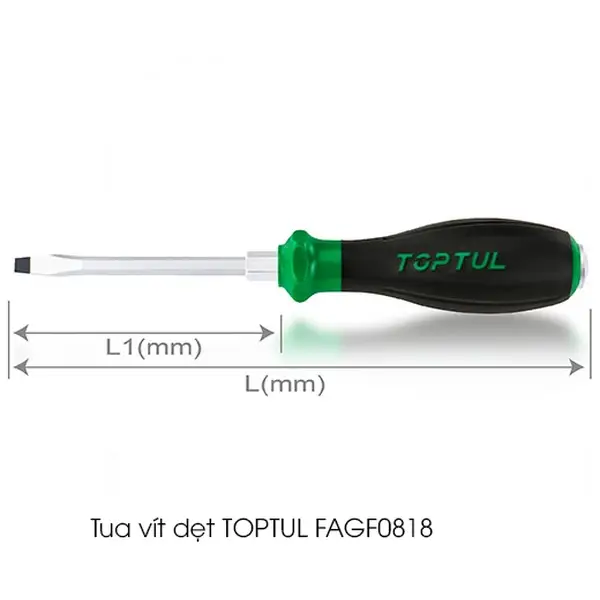 Tua vít dẹt TOPTUL FAGF0818