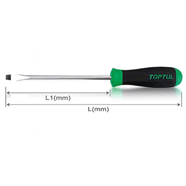 Tua vít đóng dẹt 1.2x8x175 (L1)mm TOPTUL FAGB0818
