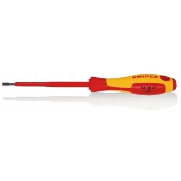 Tua Vít Knipex 98 20 35 Mũi Dẹp 3, 5 mm Slim Cách Điện 1000 Volt Dài 100/ 202mm