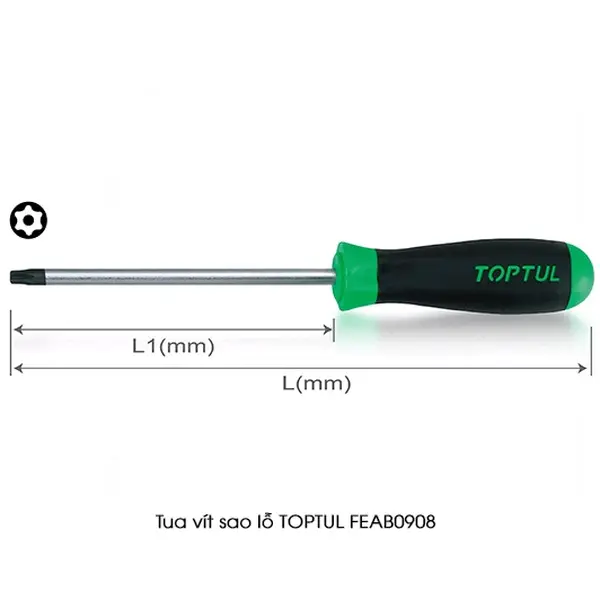 Tua vít sao lỗ TOPTUL FEAB0908