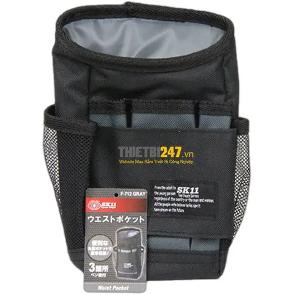 Túi đựng đồ nghề đeo hông cao cấp F-712 GRAY SK11 Fujiwara Sangyo Nhật