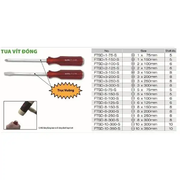 Tuốc nơ vít FPSD-6-100 FUJIYA
