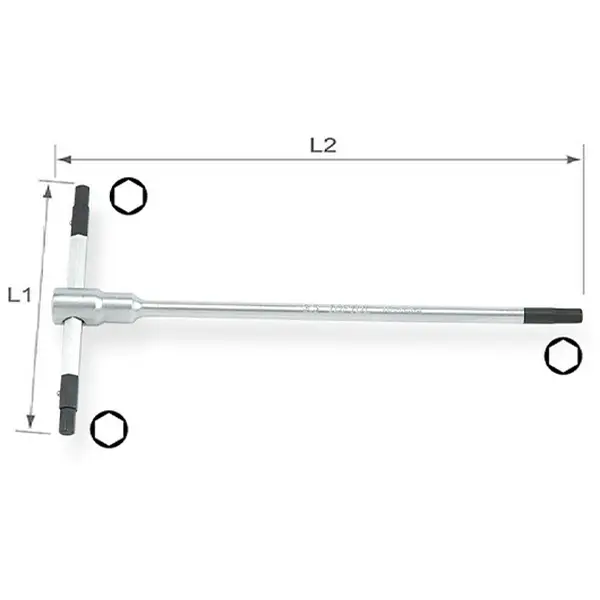 Tuýp chữ T đầu lục giác TOPTUL AGDB0418