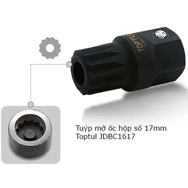 Tuýp mở ốc nhớt hộp số TOPTUL JDBB1617