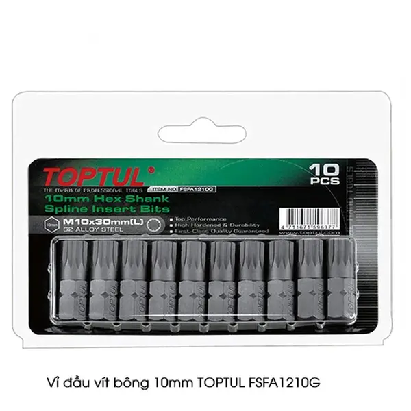 Vỉ đầu vít bông 10mm TOPTUL FSFA1210G