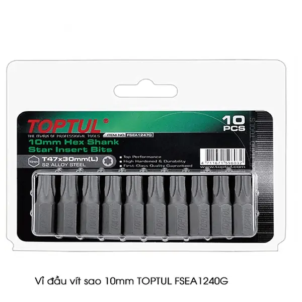 Vỉ đầu vít sao 10mm TOPTUL FSEA1240G