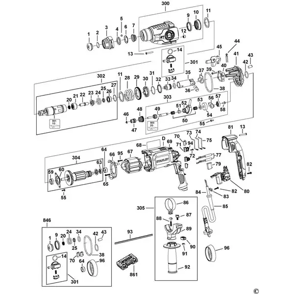 Vòng Chổi Than Máy Khoan Pin Dch253 Dewalt N384037