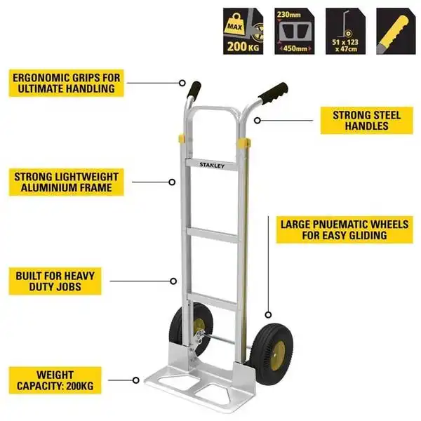Xe đẩy hàng 2 bánh, chuyên dụng công nghiệp, hiệu Stanley-USA HT513